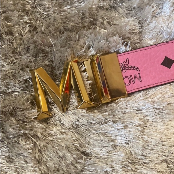 orange mcm belt